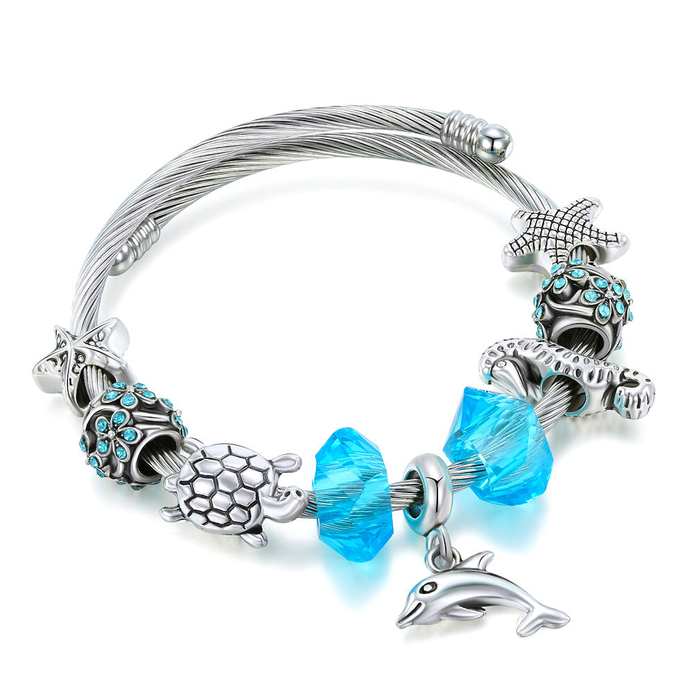 Wholesale Starfish Turtle Titanium Steel Bracelets